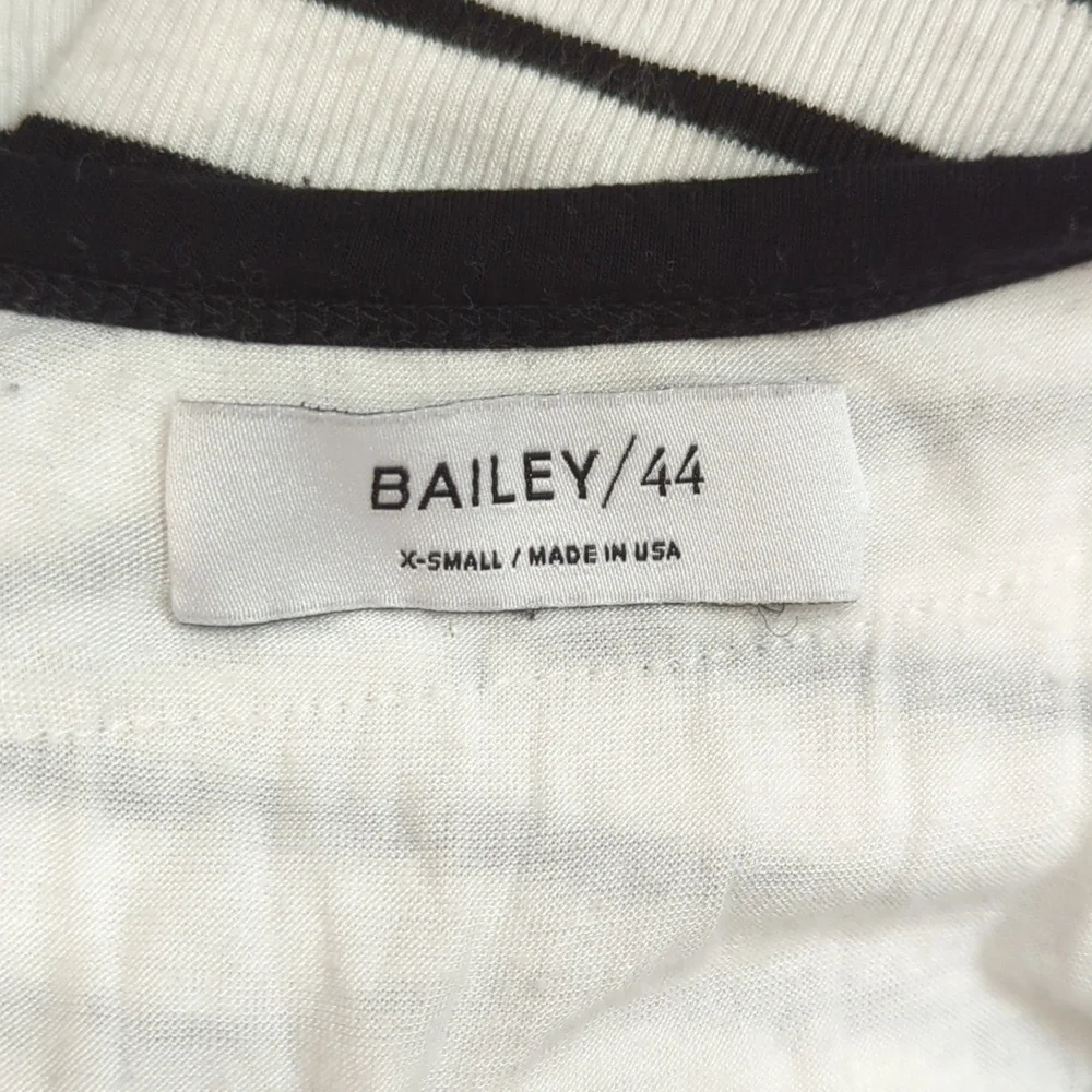 Bailey 44 White Black Striped Ribbed Tiered Tank Mini Dress Size XS - Picture 8 of 9